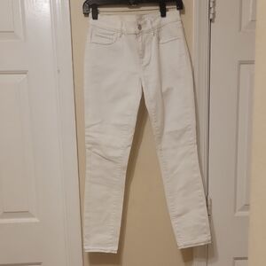 LOFT White Modern Skinny Crop Jeans